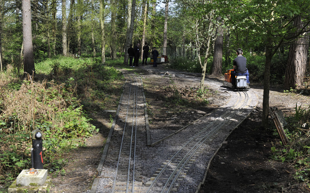 Pinewood Miniature Railways new Station bypass link line 13th May 2012